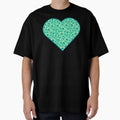 Mint Condition Love - Green Heart Pattern Design – Teal and Cream Retro Love Graphic by larissa-myrie