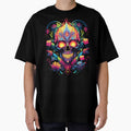 Day of the Dead, Dia de los Muertos, Sugar Skull, Colorful Vibrant Skull, Skull with Flowers by Vinson-MFG