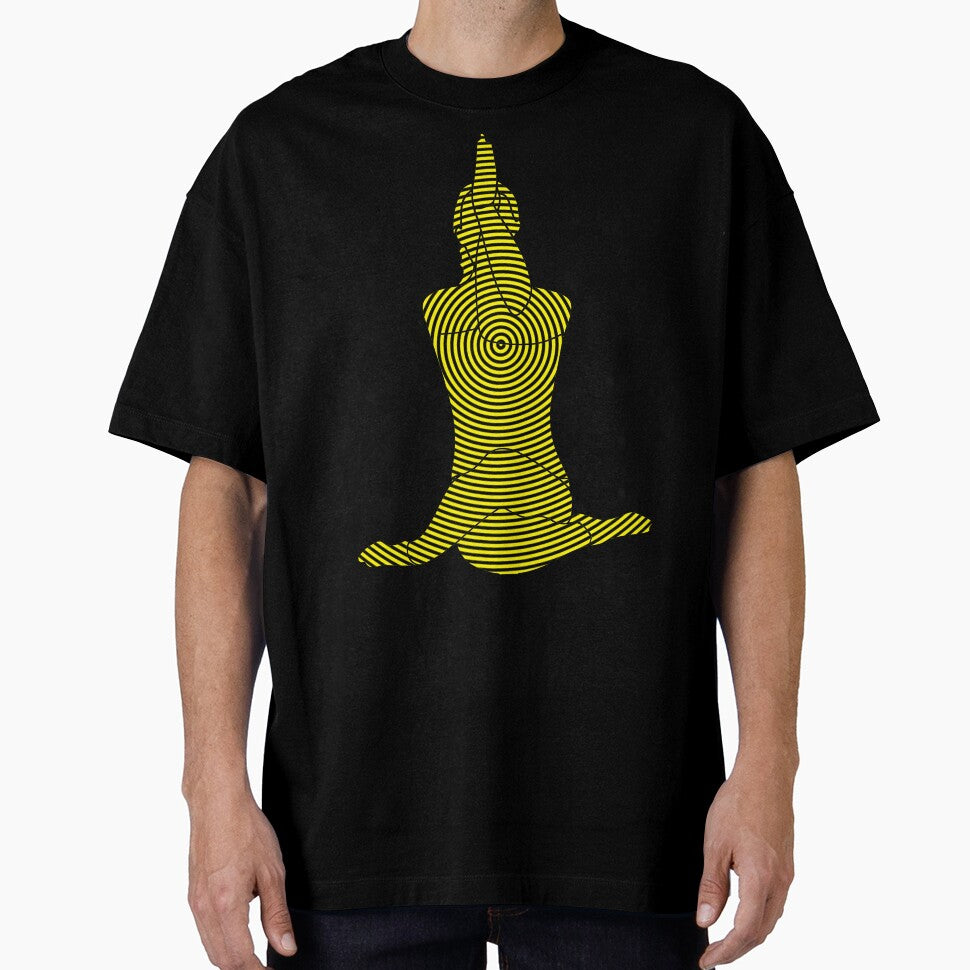 Yoga and meditation practice 2 yellow by Nikmay Design