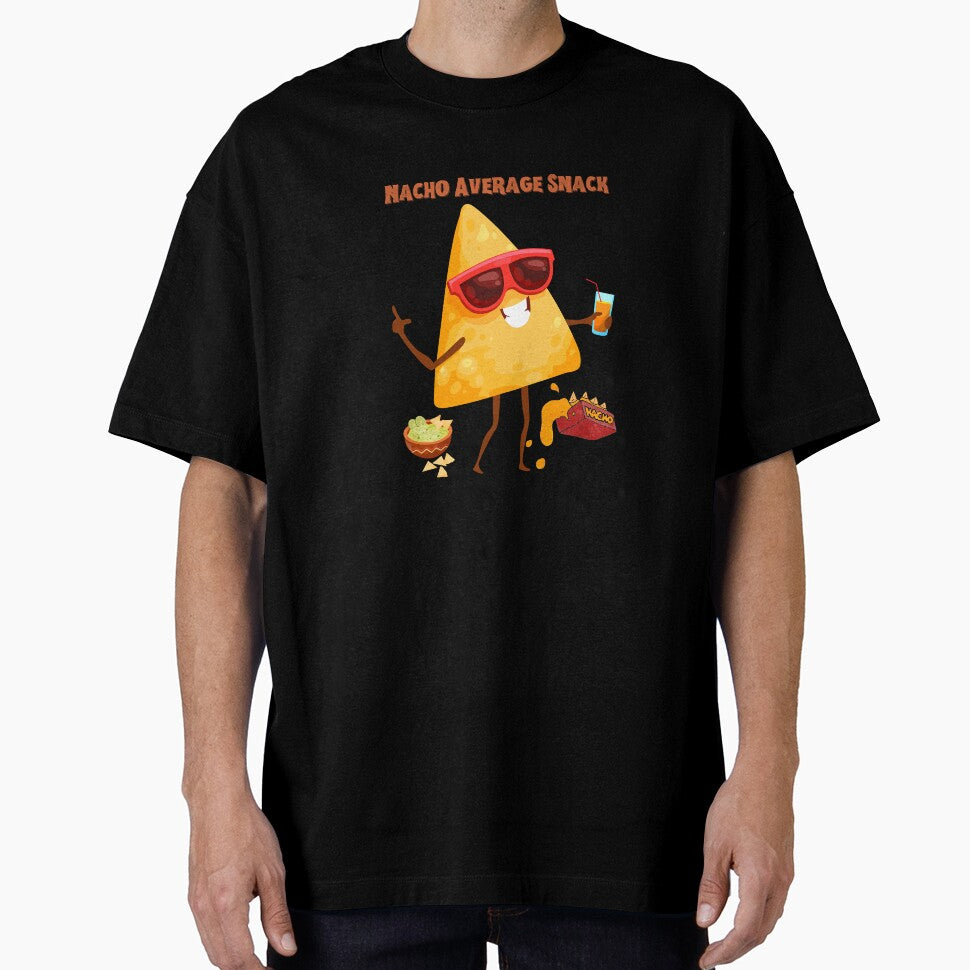 Nacho Average Snack – Bold, Funny Nacho Chip Character for Foodies & Pun Lovers by Zezeshop1