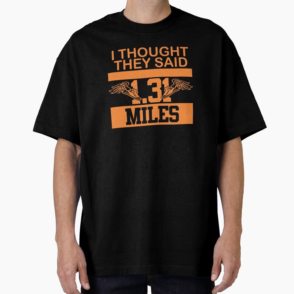 I thought they said 1.31 miles cross country marathon runner by hadleydesigns