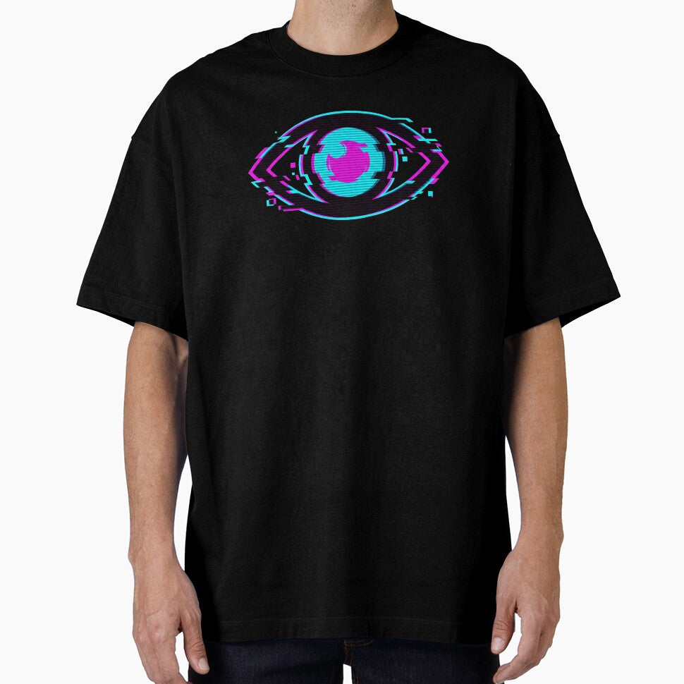 Cyberpunk Glitch Eye Neon Surveillance 2026 by MarCinu Art