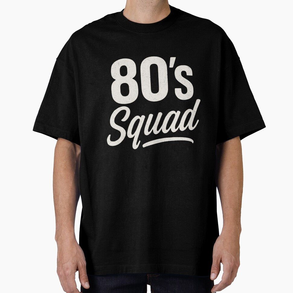 80’s Squad Retro Vintage Typography Design by fusiondesignsstudio