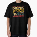 Alaskan Klee Kai Dad Drink Beer Hang With Dog Funny Vintage Tee Gift Love by BargerStore