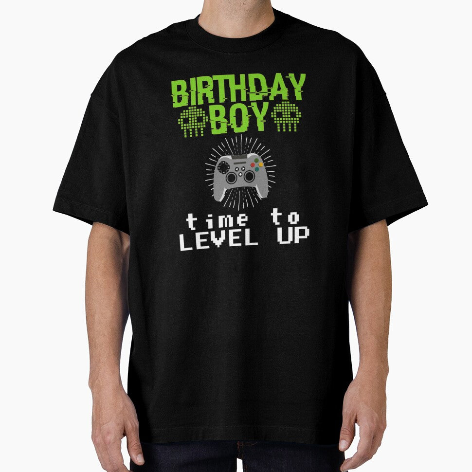 Birthday Boy Gamer Time Level up Tshirt by Clavitaps