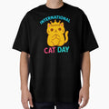 Majestic Cat with Crown – International Cat Day Cute Royal Kitty" by Printcora