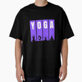Yoga Poses Color Block T-Shirt Yoga Lover Gift Meditation Graphic Tee Purple by oonproducts