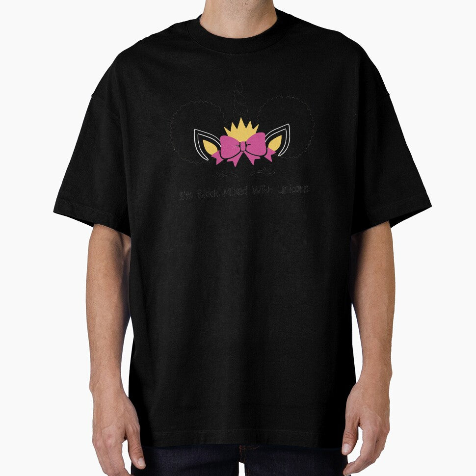 Afro Puffs Black Girl Magic Unicorn - I'm Black Mixed with Unicorn by LittleBlkTees
