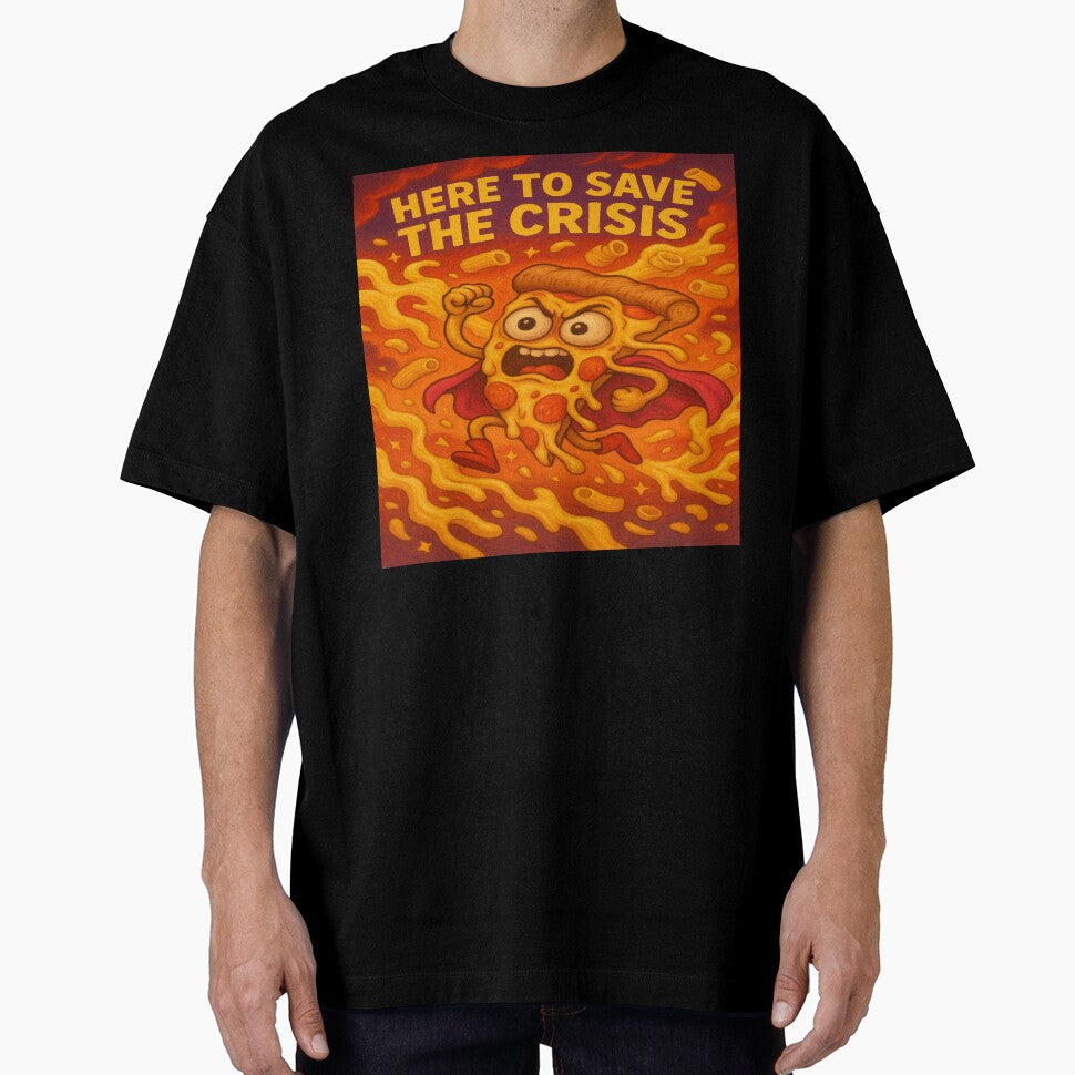Here to Save the Crisis – Heroic Pizza Warrior by Neovibe Print