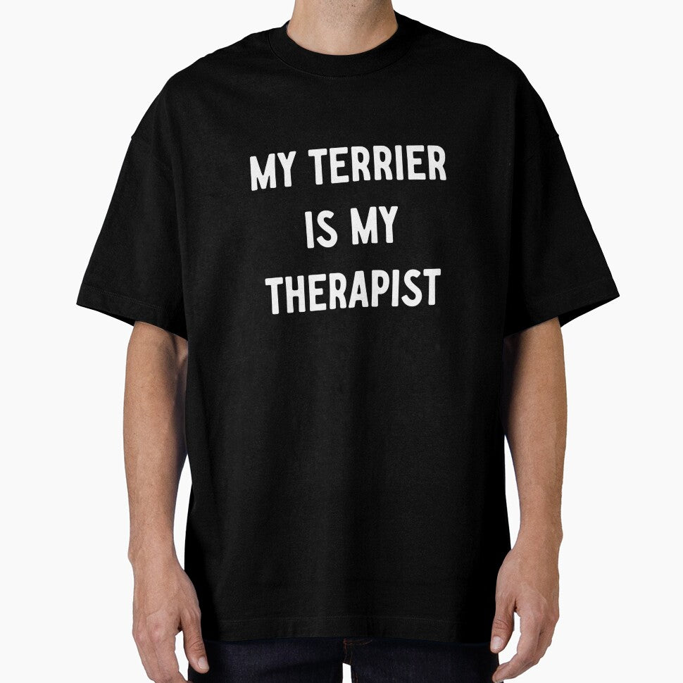 My Terrier Dog Is My Therapist Long Sleeve T-Shirt by gidget-gadget