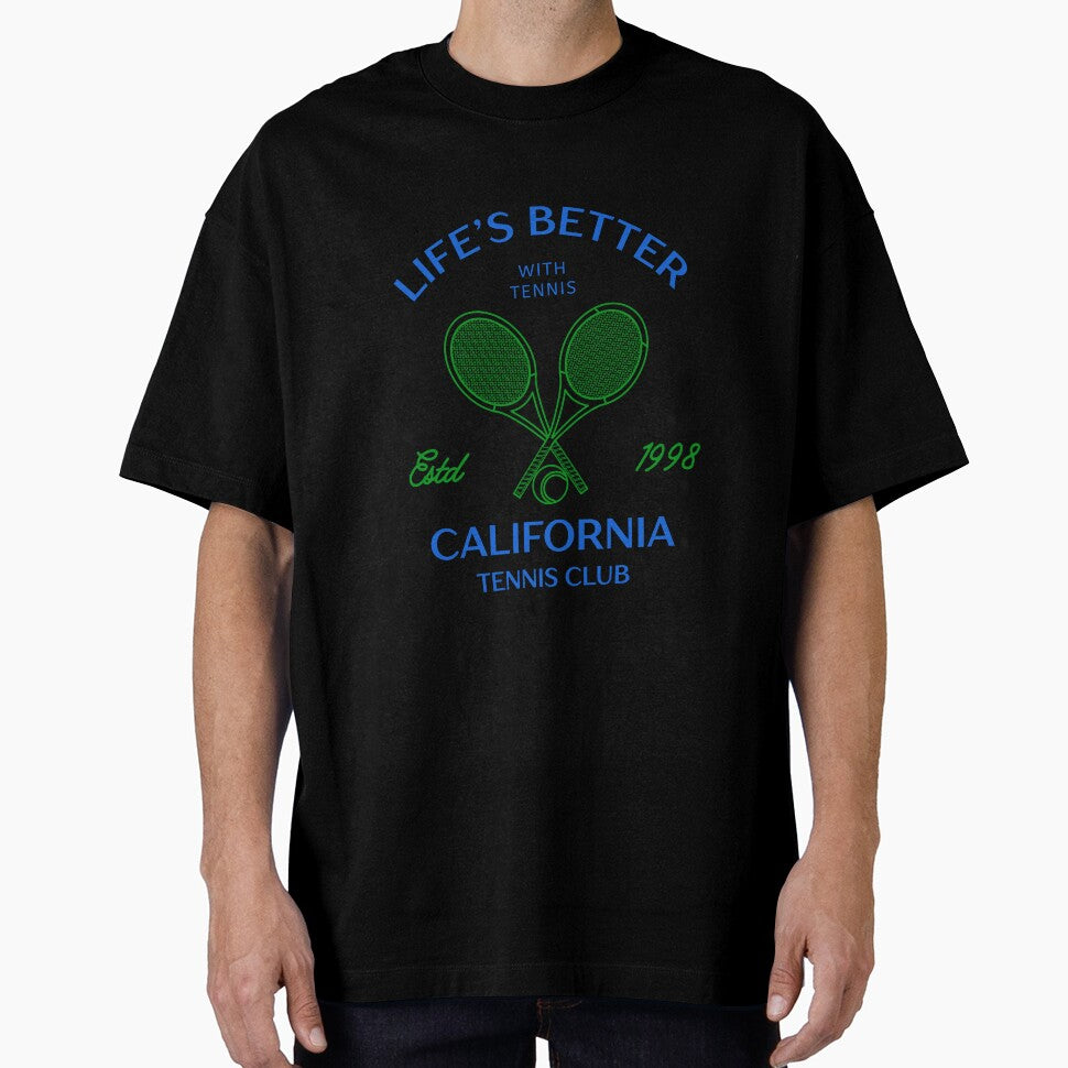 California Tennis Club Vintage Aesthetic T-Shirt – Life’s Better With Tennis – Retro Sports Graphic Tee by Artistia Inc
