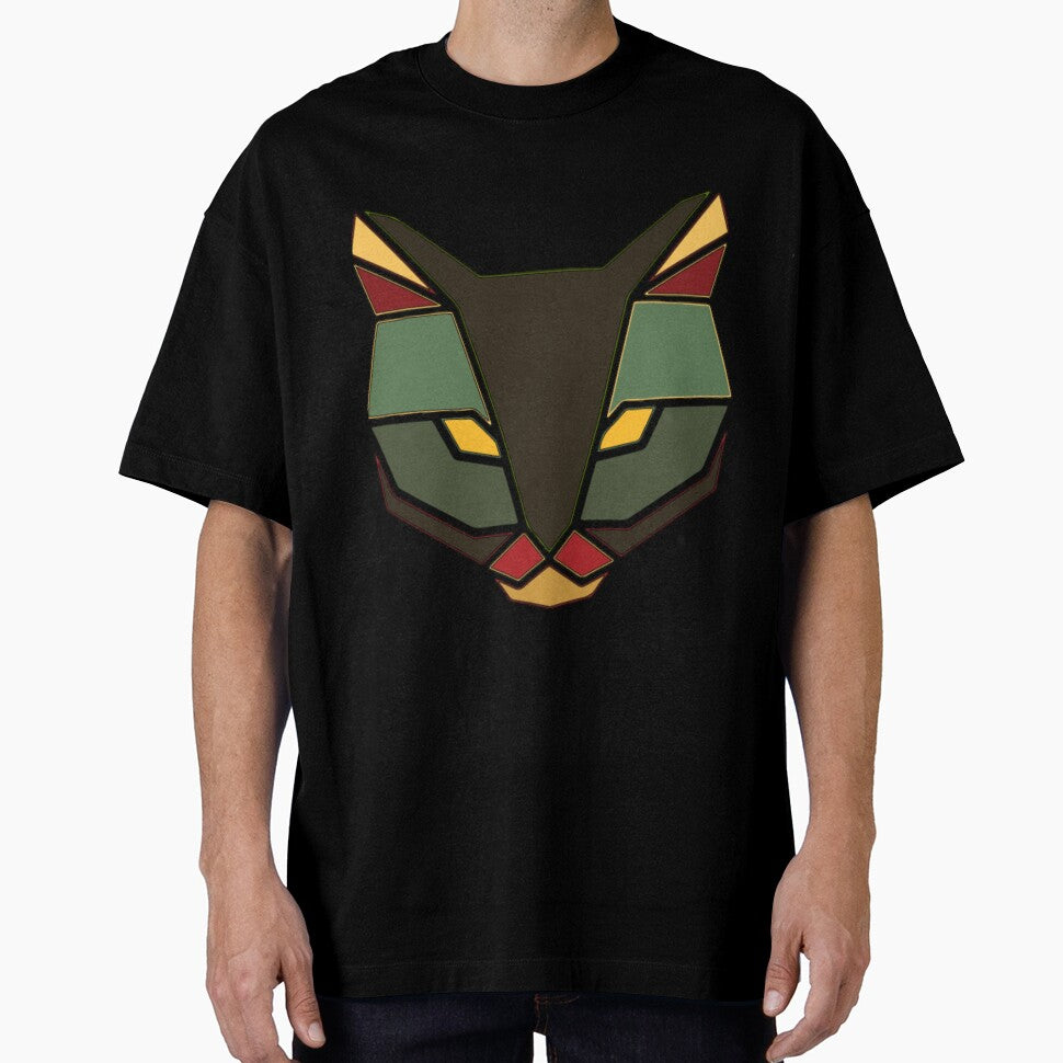 Angry angled cat- earth tones by WatTees