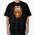 Just One More Burger – Juicy Burger Addict Funny Pun T-Shirt by Mikoff04-arts