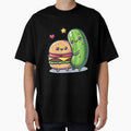 Kawaii Burger Hugging Pickle by CanvasCutie