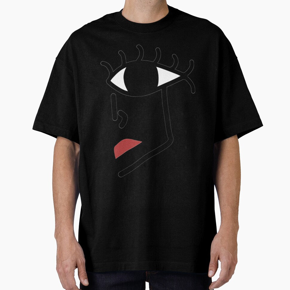 Minimalist Abstract Line Art Face by blooddesignco