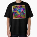 Psychedelic Neon Lines with Flower Art by Health And Fitness Posts e-Store