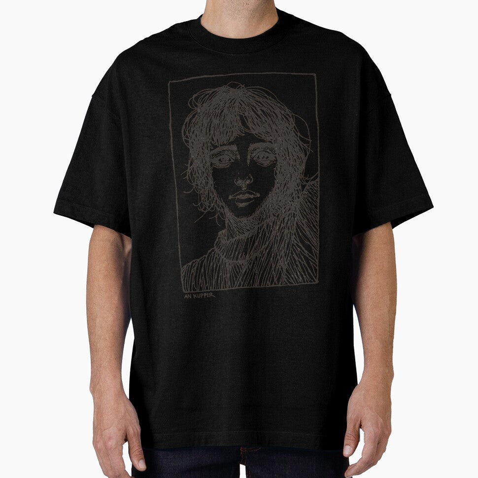 Dark Framed Portrait Sketch | Expressive Line Art Illustration by SoSpecialStore