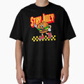 groovy burger food tshirt mascot character by sanwr