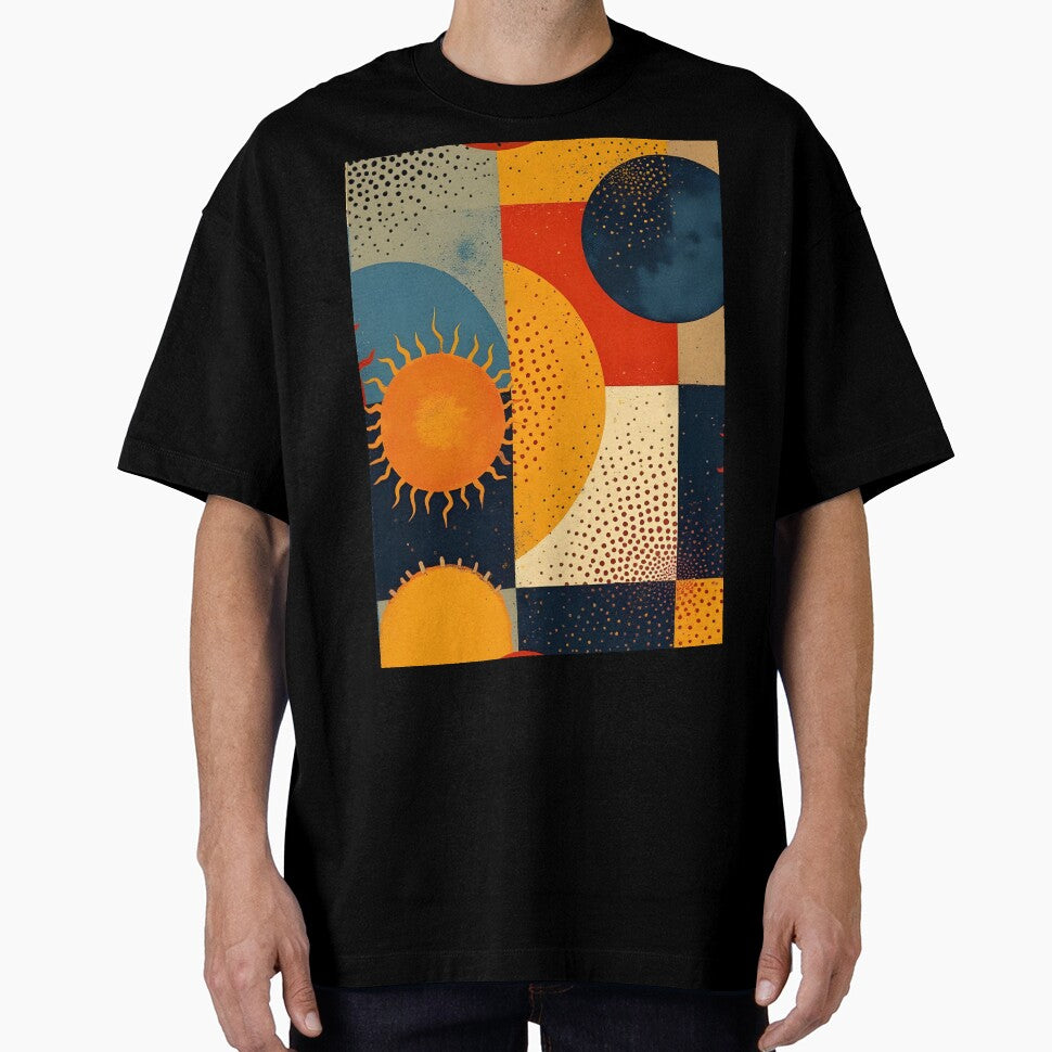 Solar Rhythm – Bauhaus Pop Art Sun, Moon, Celestial by WhimsicalThredz