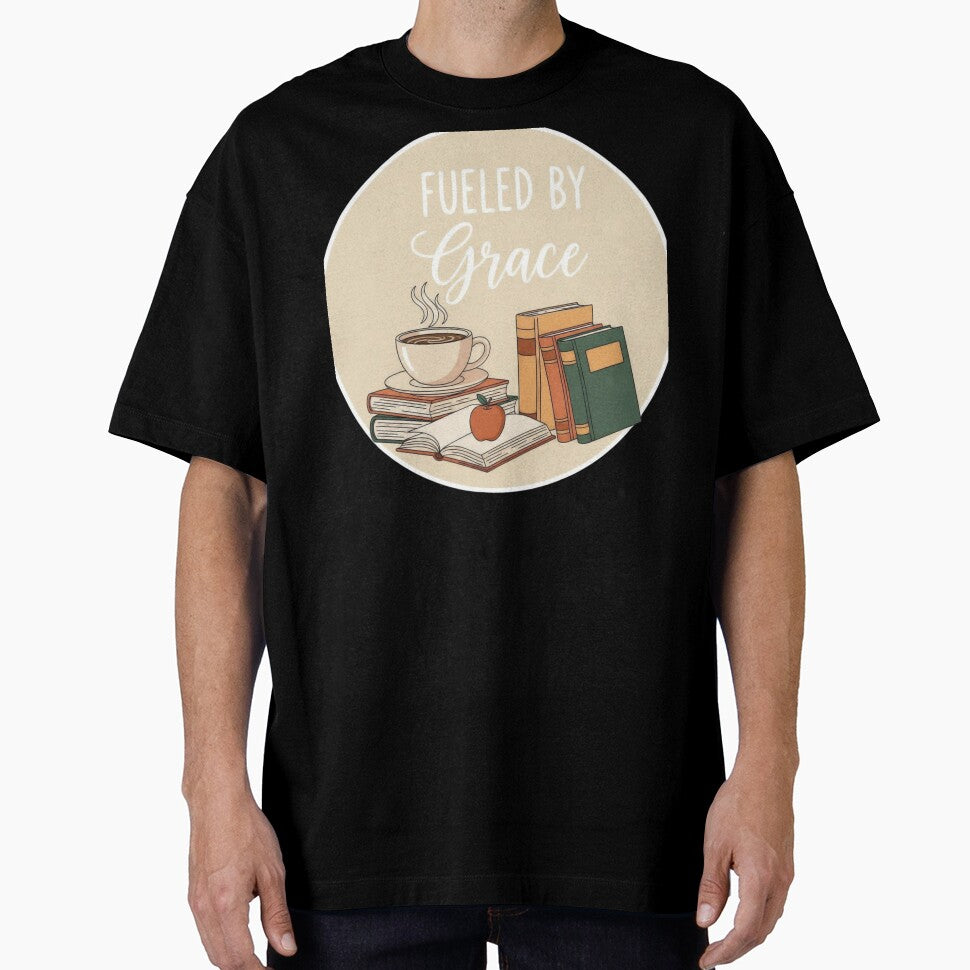 Fueled by Grace – Teacher Coffee Lover Faith Sticker by Illustrated Faith