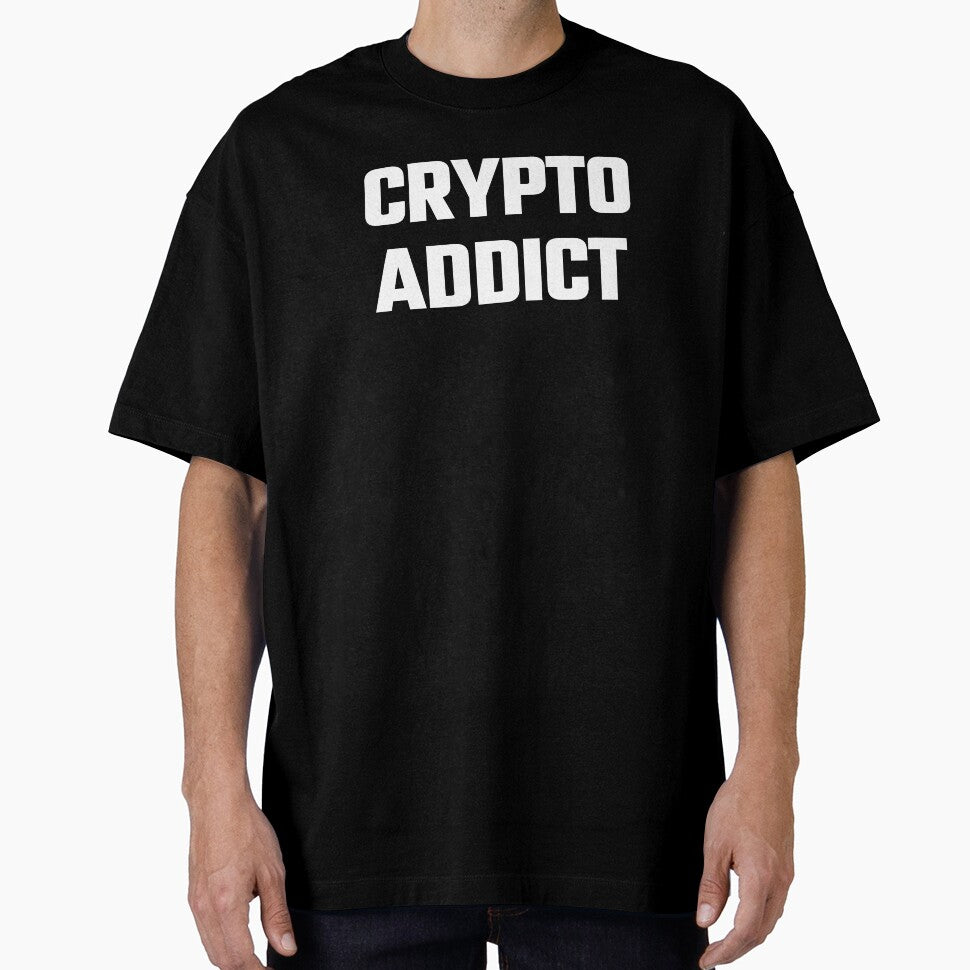 Crypto Addict - White Text by Fight The Shirts