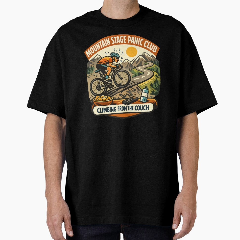 Mountain Stage Panic Club - Funny Cycling Fan Couch Coach by Concrete Coffee Studio