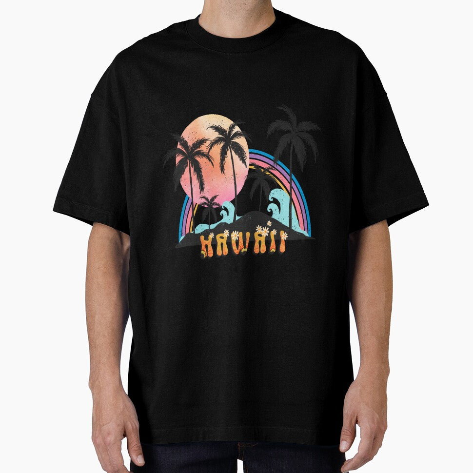 Boho Aethetic :vintage Boho landscape with Sun and Palms by remonss