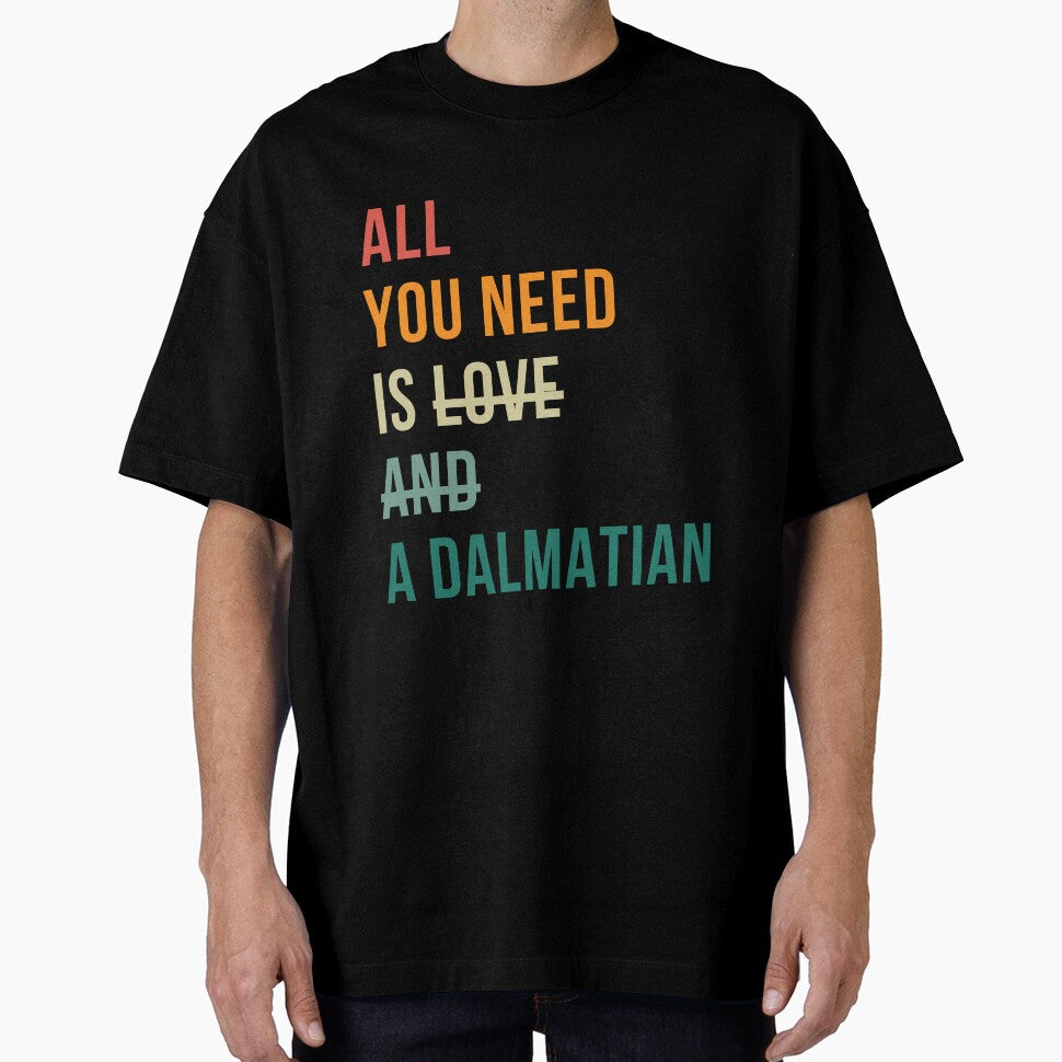 Retro all you need is love and a Dalmatian dog breed design by 29Bumblebee