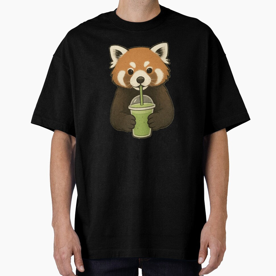 drink matcha with Red Panda by Ach&Koor