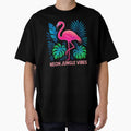 Neon Jungle Vibes – Flamingo Glow Art by xmoudx