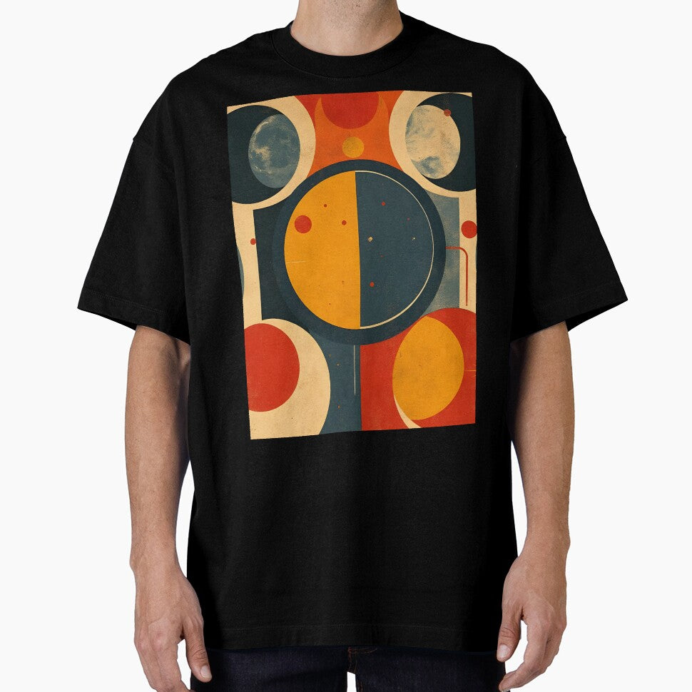 Solar Rhythm – Bauhaus Pop Art Sun, Moon Abstract by WhimsicalThredz