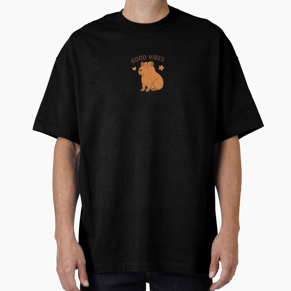 Good Vibes Capybara – Cute Motivational Animal Design by edimoraes