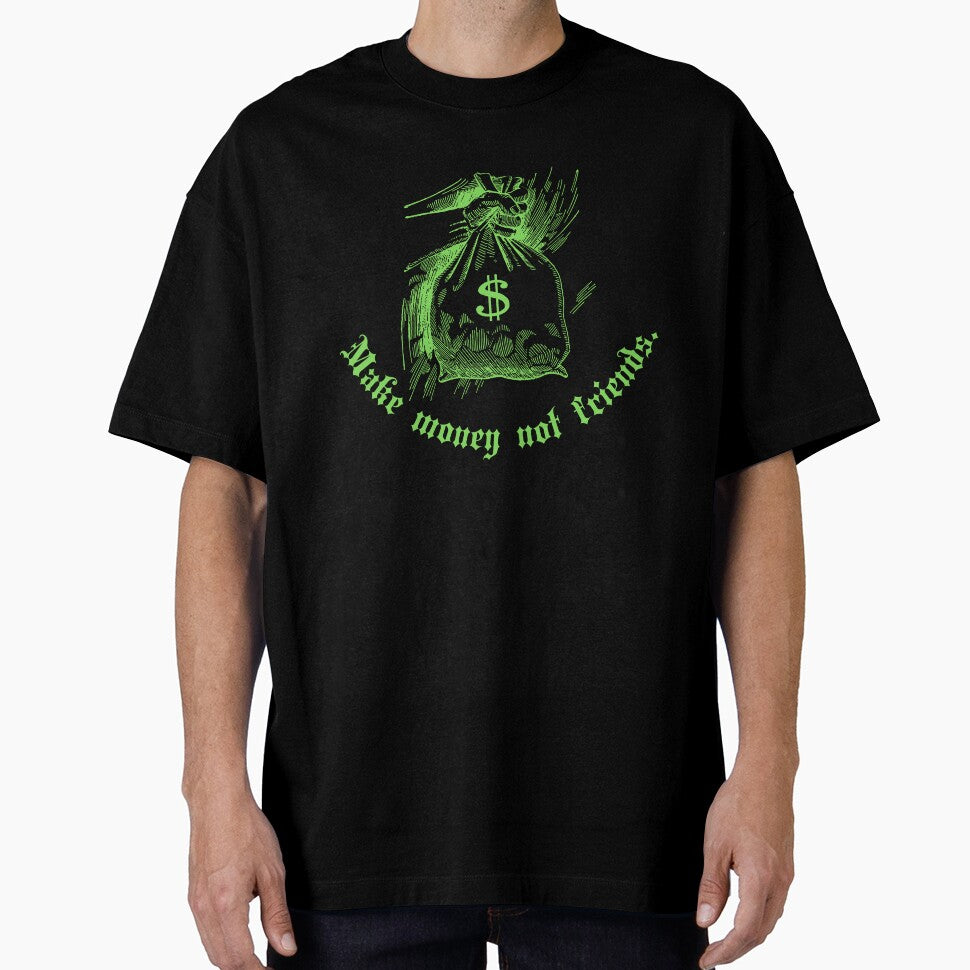Make money not friends Y2k design by VantaTheArtist