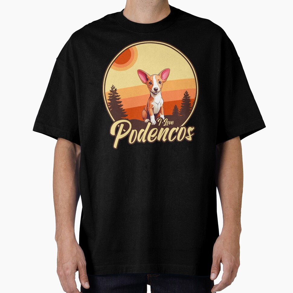 I Love Podencos - Vintage Sunset Design - Podenco Lover by brindled