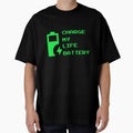 Charge My Life Battery - Funny Introvert Low Energy Pixel Art by vividlukas