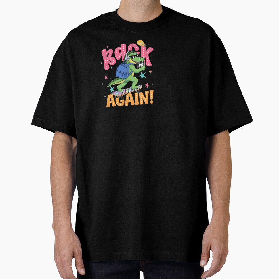 Retro Crocodile Back To School Skateboard Kids by KroghDs