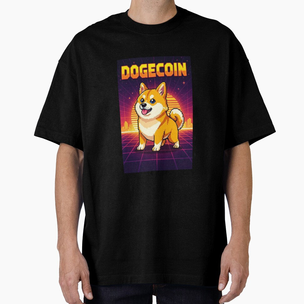 Dogecoin Pixel Art Tee – Retro 8-Bit Gaming Shiba Inu Shirt by CryptoThreads4 You