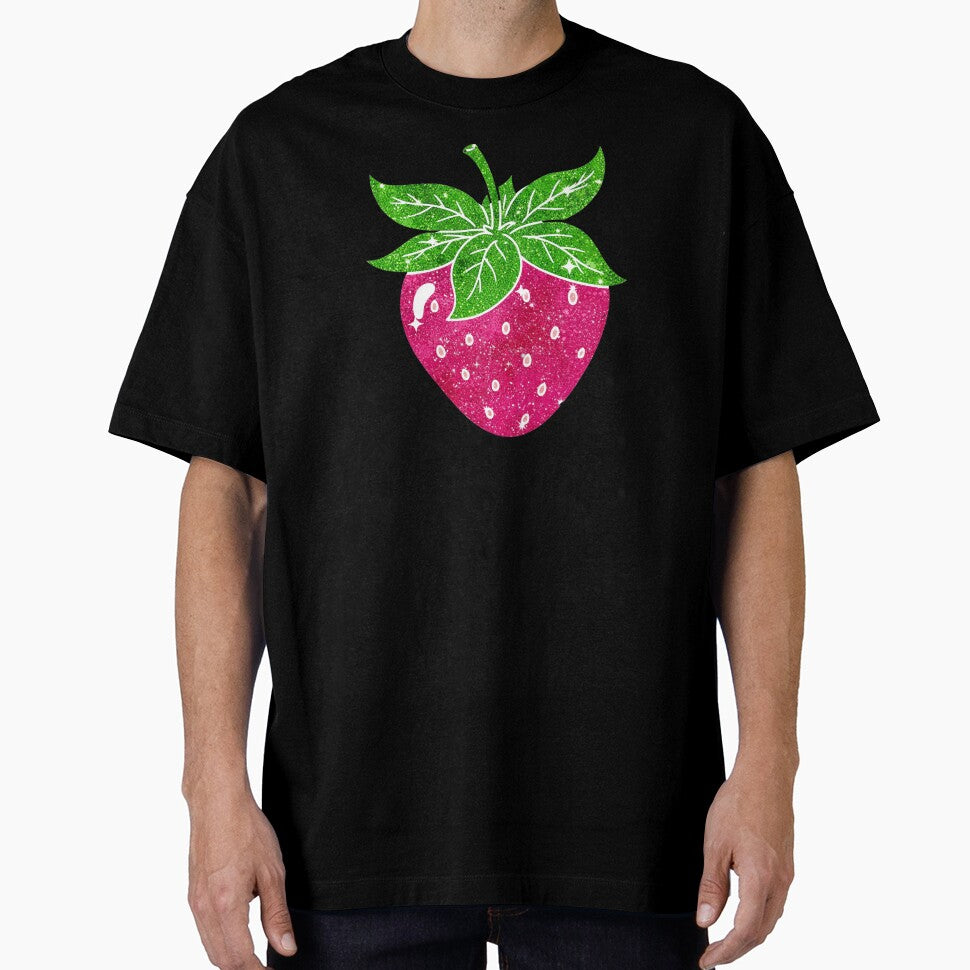 Retro Pink Strawberry Drawing by Claustronautas