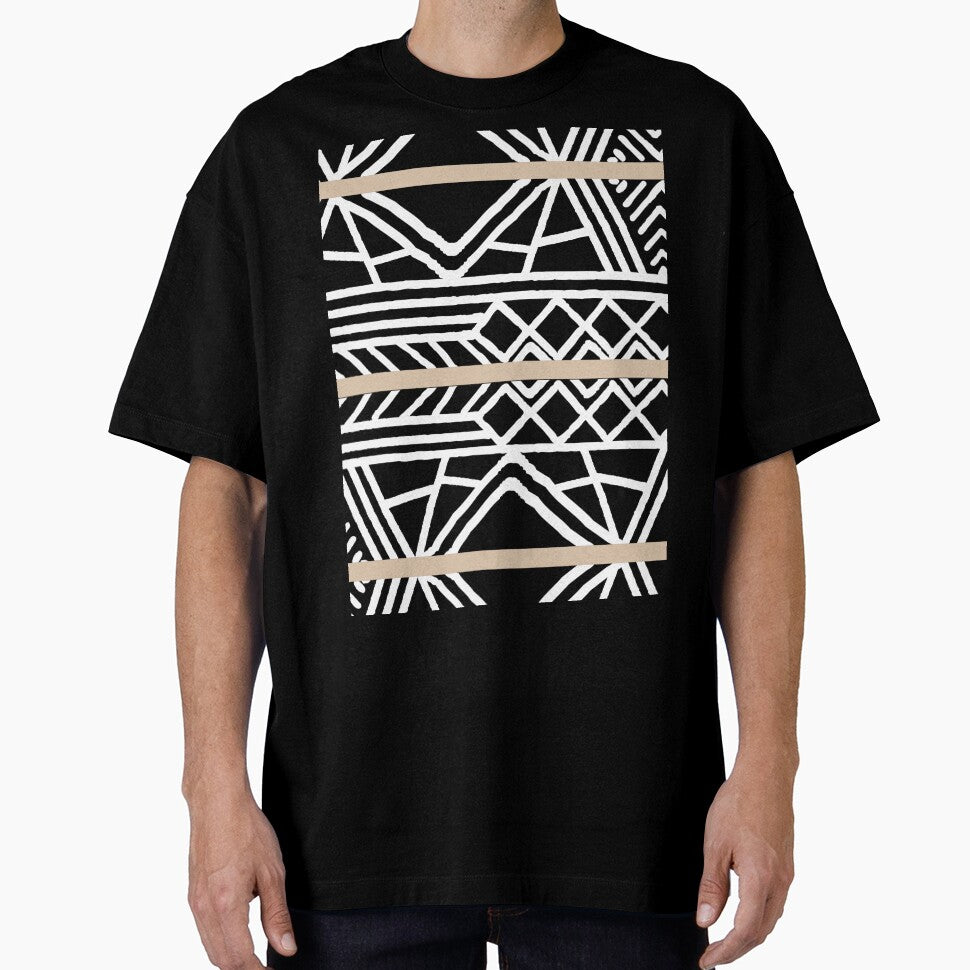 Brown Black and White Mud Cloth Stripes Pattern Pairs DE 2022 Trending Color Cliff's View DEC720 by ColorOfTheYears