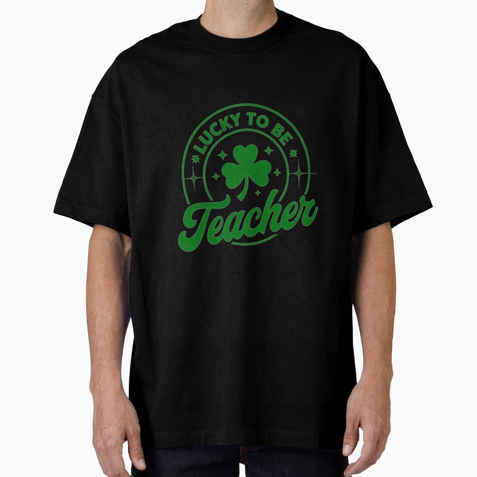 Lucky Teacher Shamrock Design - Green St. Patrick's Day Teacher Gift by Colorful-Garden