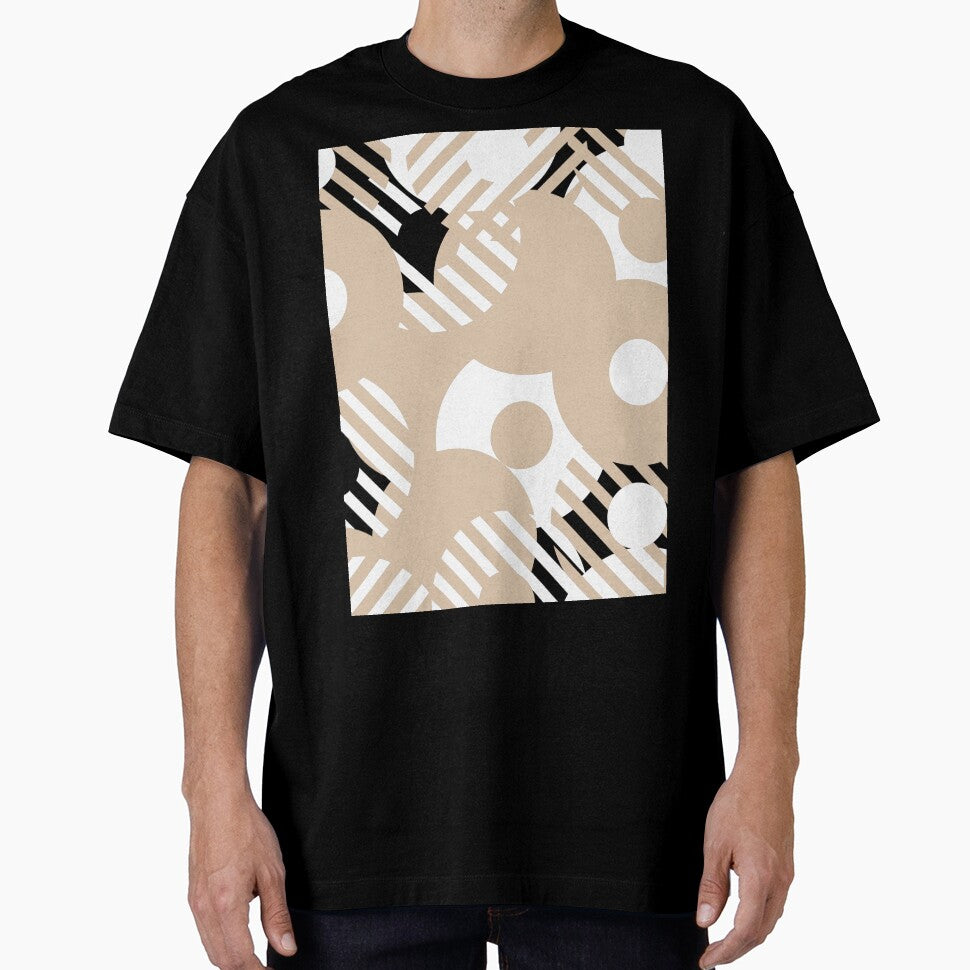 Brown Black White Retro Circle Stripe Pattern Pairs DE 2022 Trending Color Cliff's View DEC720 by ColorOfTheYears