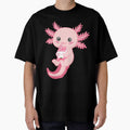 Cute Kawaii Doodle Axolotl Drinking Milk Boba Strawberry Tea, Axolotl Stickers, Bubble tea stickers, by Duundeed