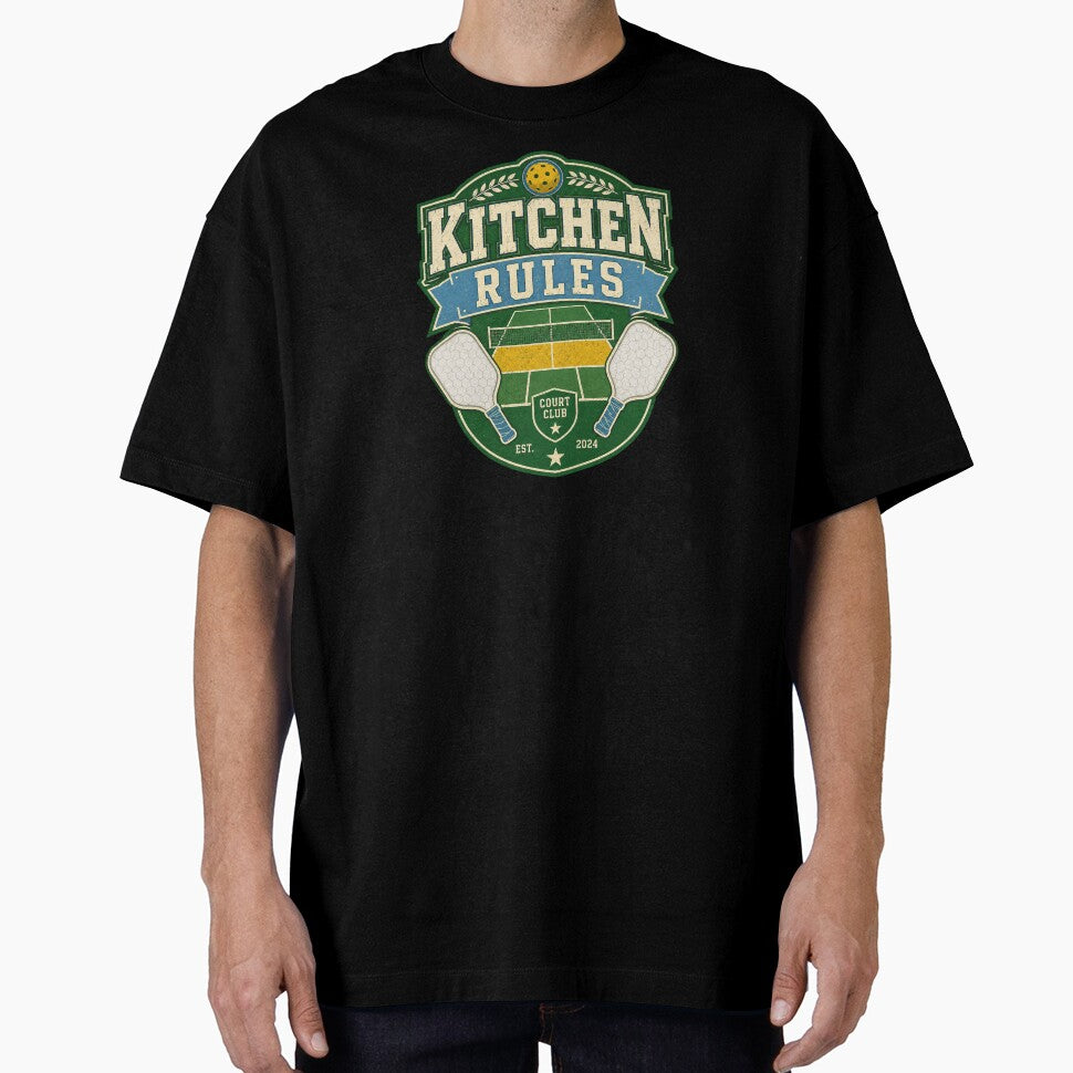 Kitchen Rules Vintage Pickleball Court Club Sports Design by Soft Panic Studio