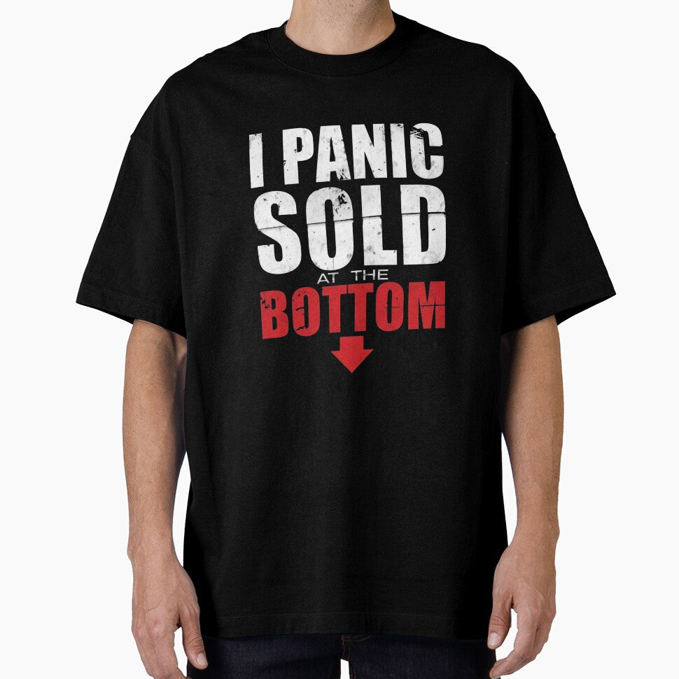 Crypto Panic Sell Meme – I Panic Sold at the Bottom Funny Trading Crypto T-Shirt by EnzoPanicSell