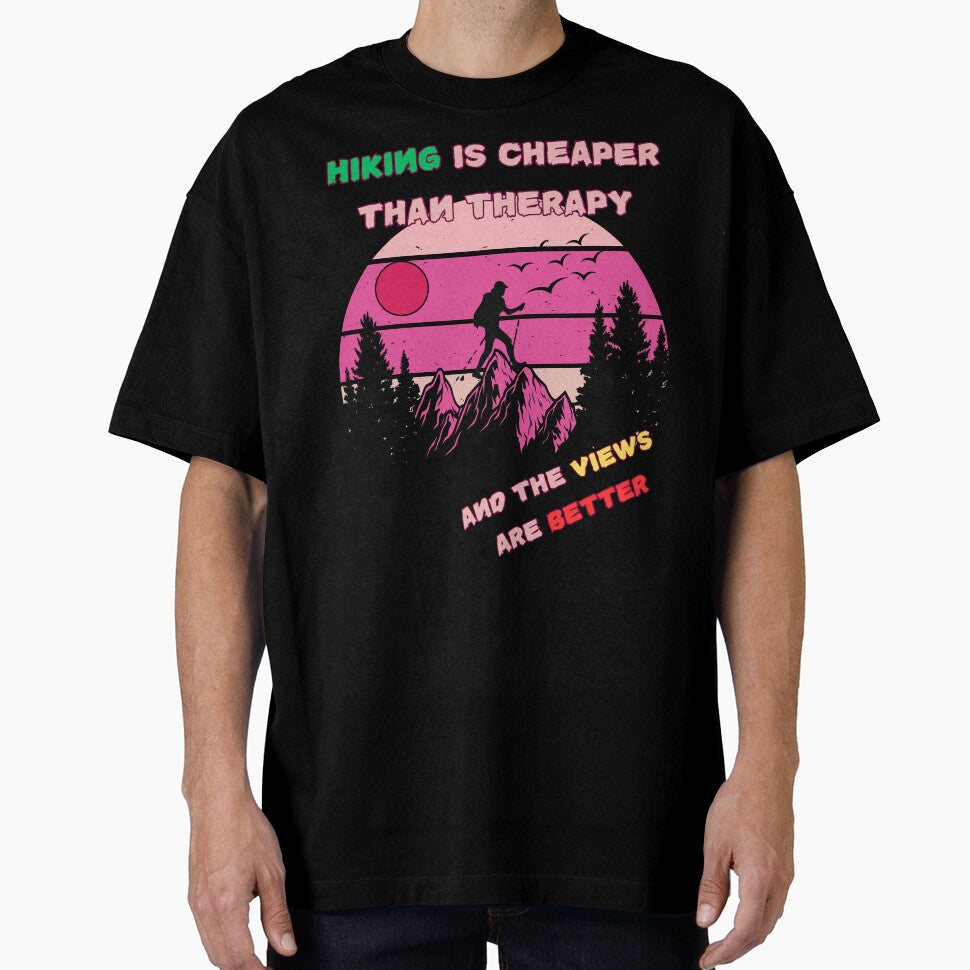 Hiking is Cheaper Than Therapy – And the Views Are Better T-Shirt Stickers by Gracjan Mikitin
