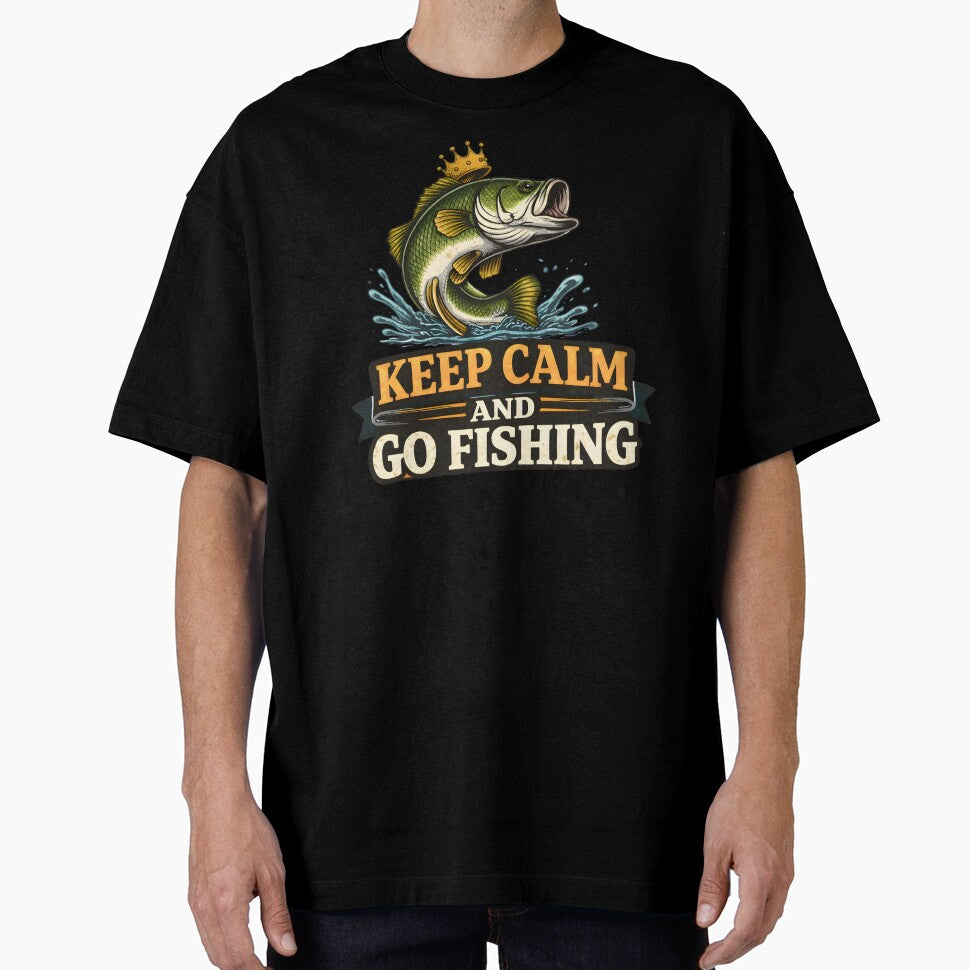 Keep Calm and Go Fishing – Funny Fishing Statement Design by SVALANART
