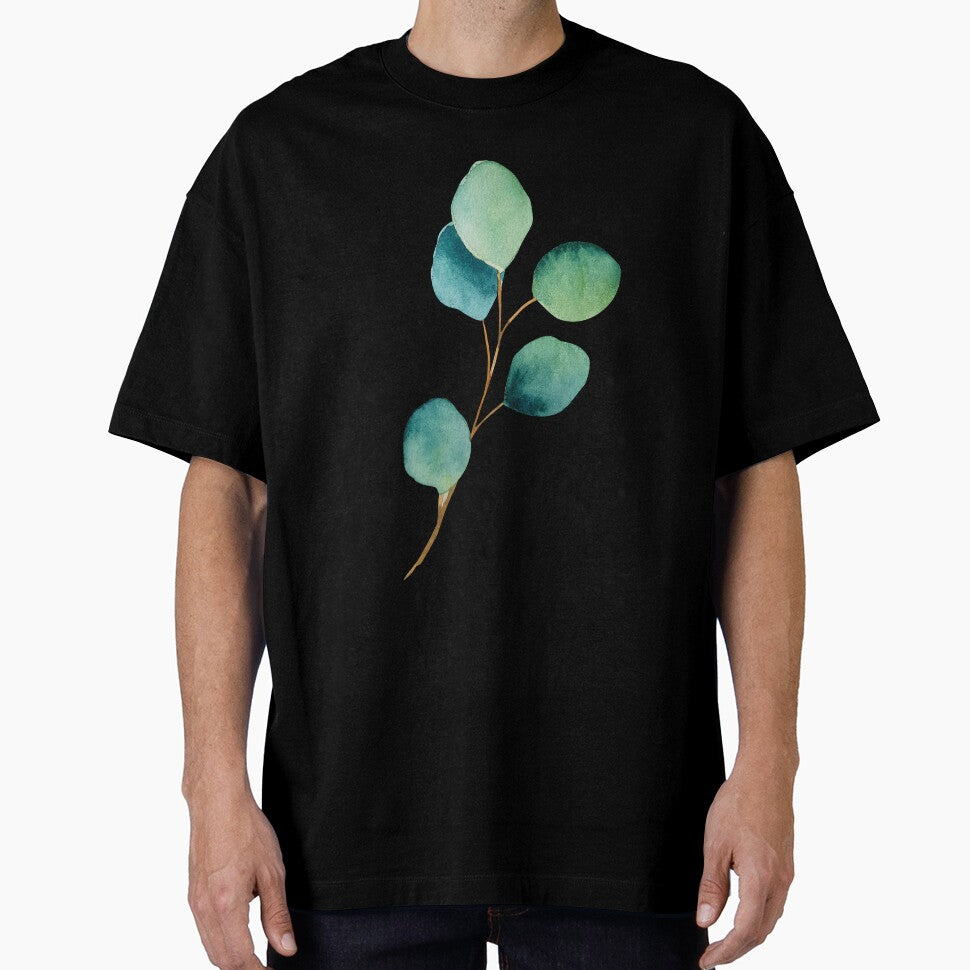Print of eucalyptus branches watercolor green leaves by Createssy