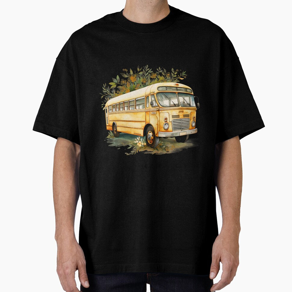 Watercolor floral school bus. by PawsandPages