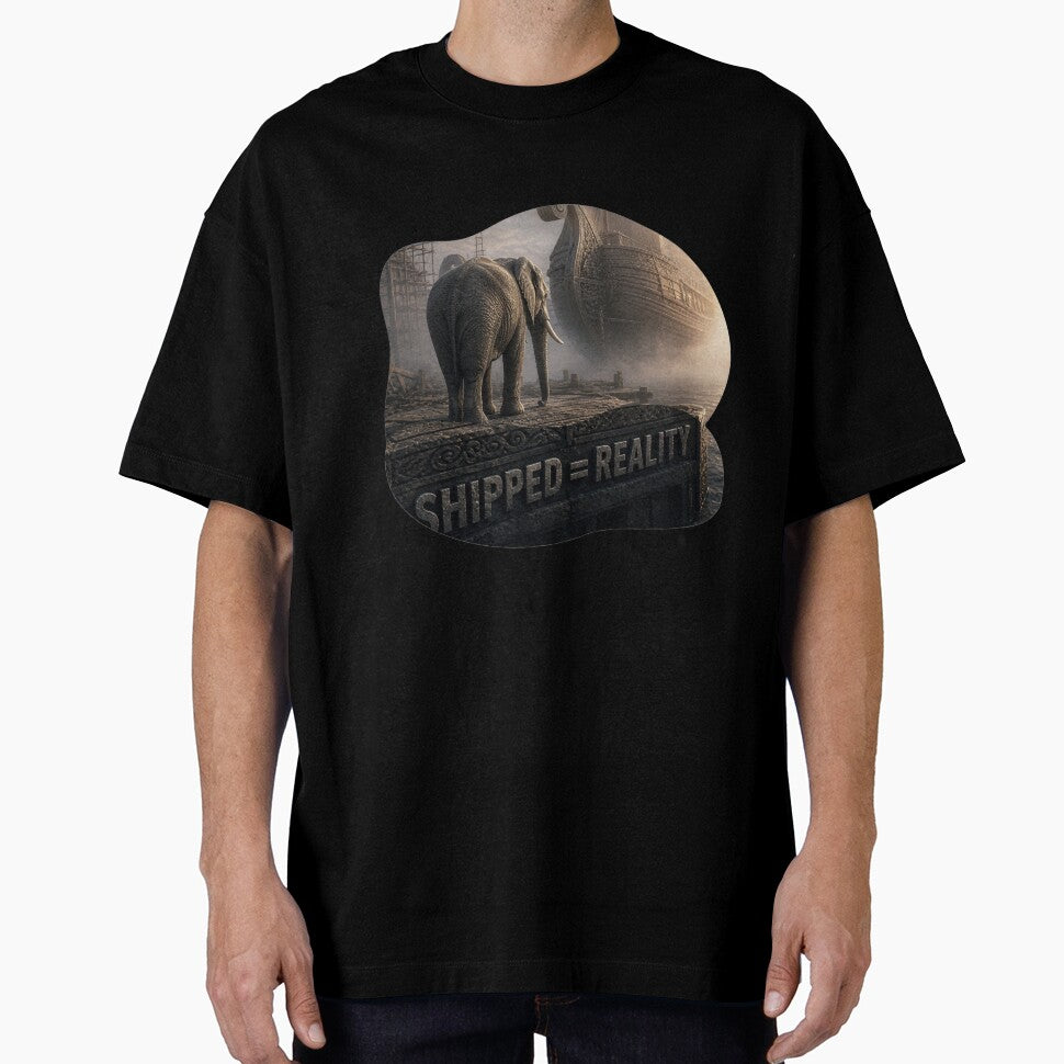 Founder Shipped Reality Elephant Industrial Noir Art Print by SavannaStrikes