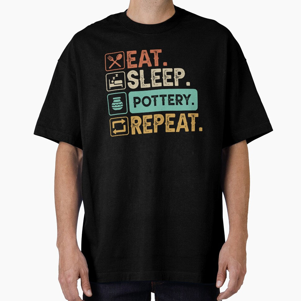 Eat Sleep Pottery Repeat by ArtMeetsPizza